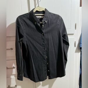 ASOS Petite Woman’s Black Jean button down